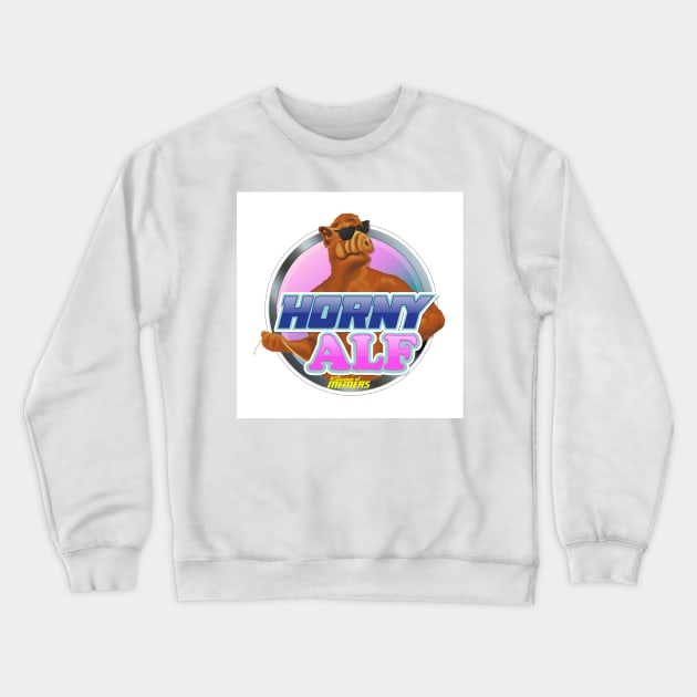 Horny Alf Crewneck Sweatshirt by Nogreenrocks/Legion Of Memers